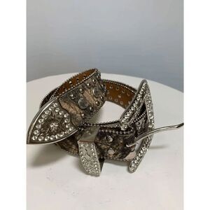 Blazin Roxx Green and Pink Camo Jeweled Western Belt